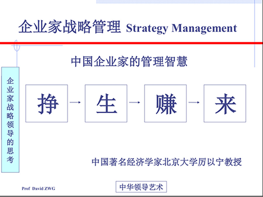 商界精英實戰贏利系統之戰略系統核心課程《企業家戰略管理》